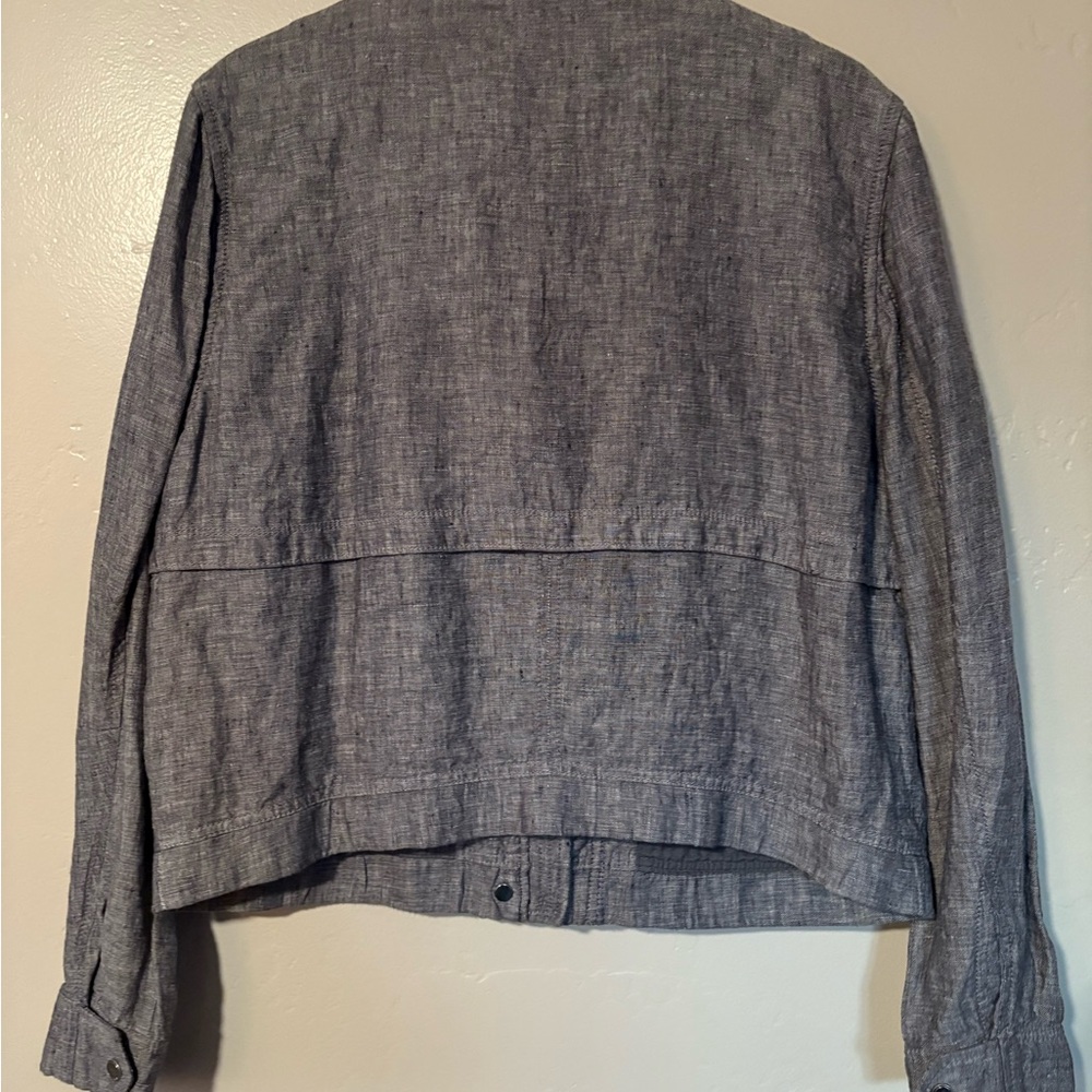 Athleta Flint Gray Linen Jacket - Picture 2 of 8